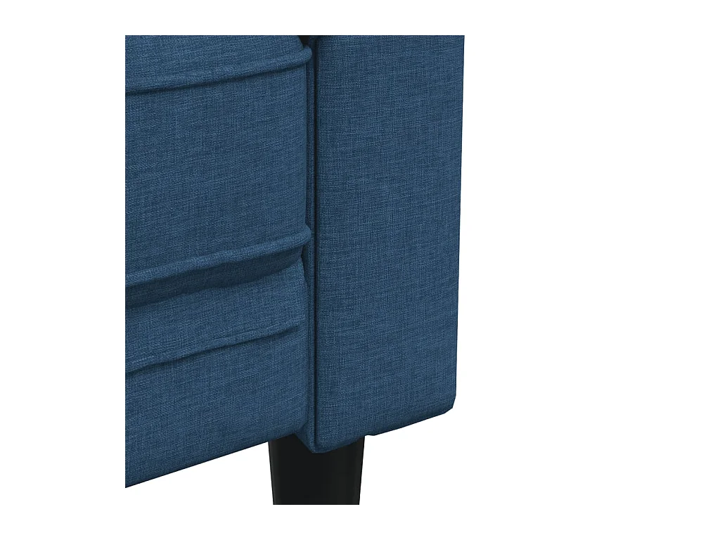 Canapé Chesterfield 3 places bleu tissu