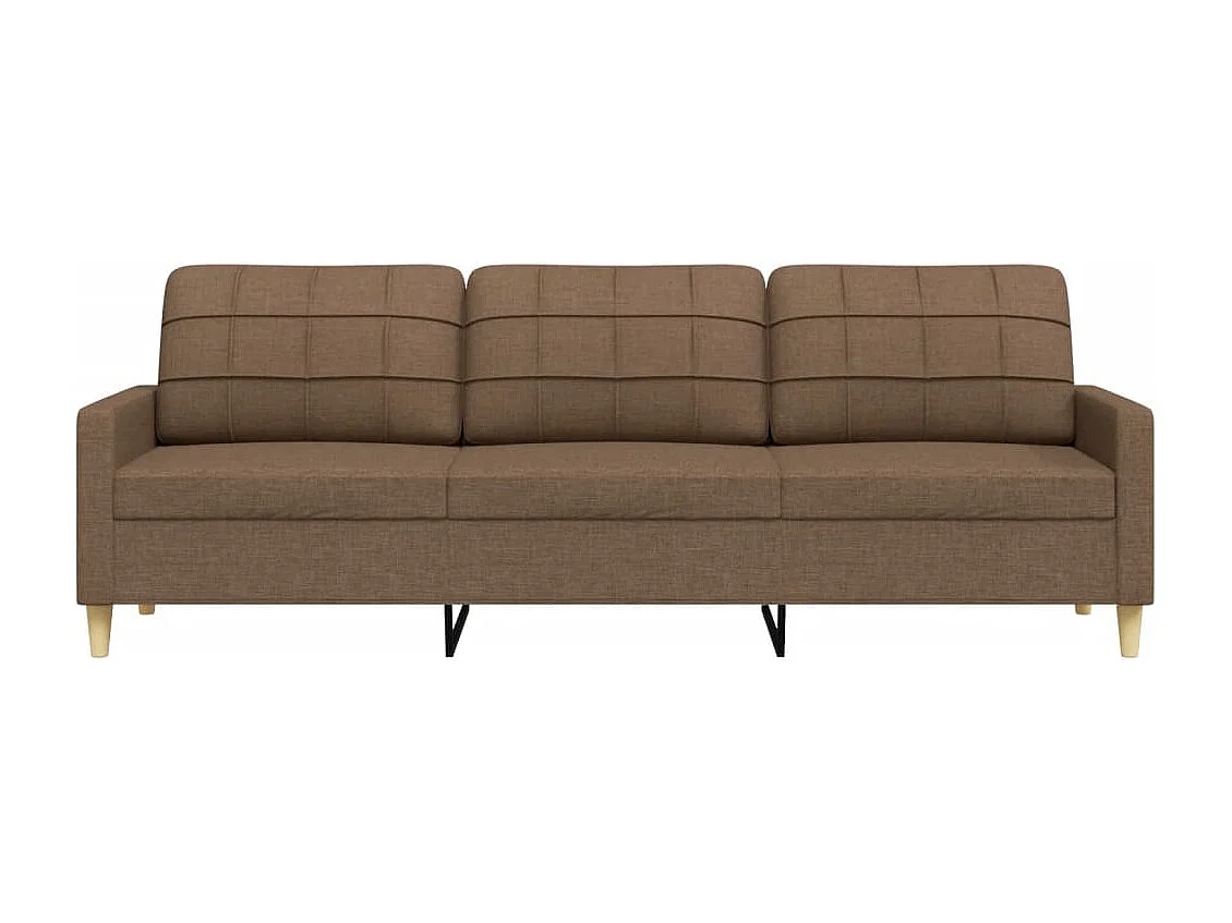 Canapé à 3 places Marron 210 cm Tissu