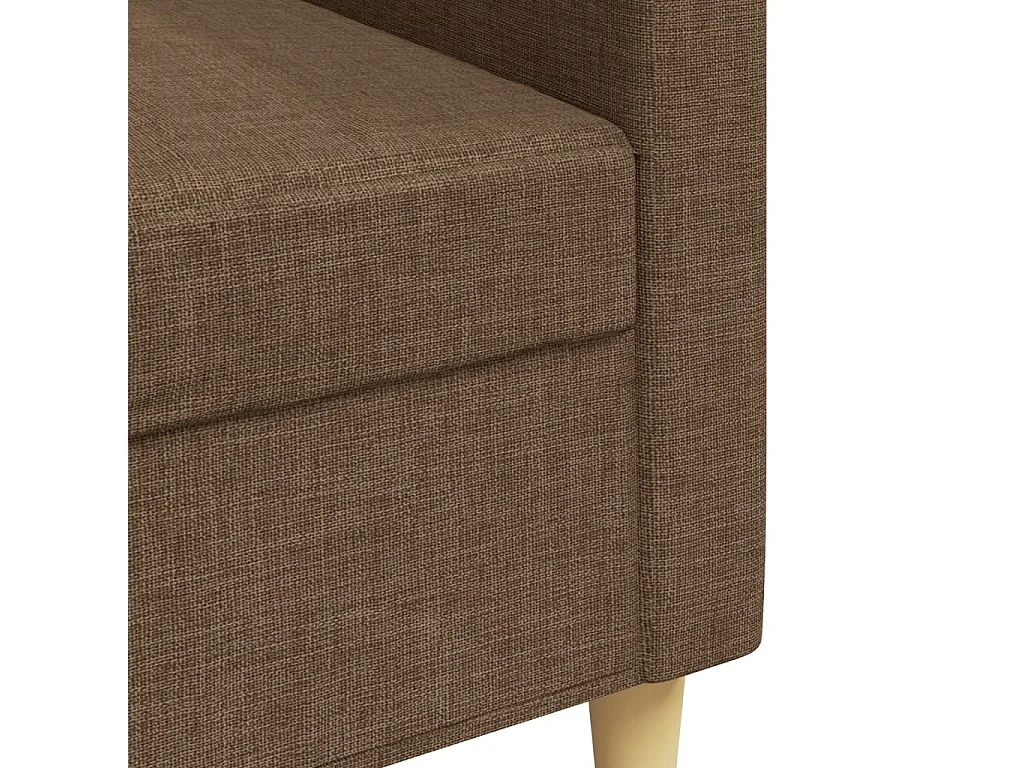 Canapé à 3 places Marron 210 cm Tissu