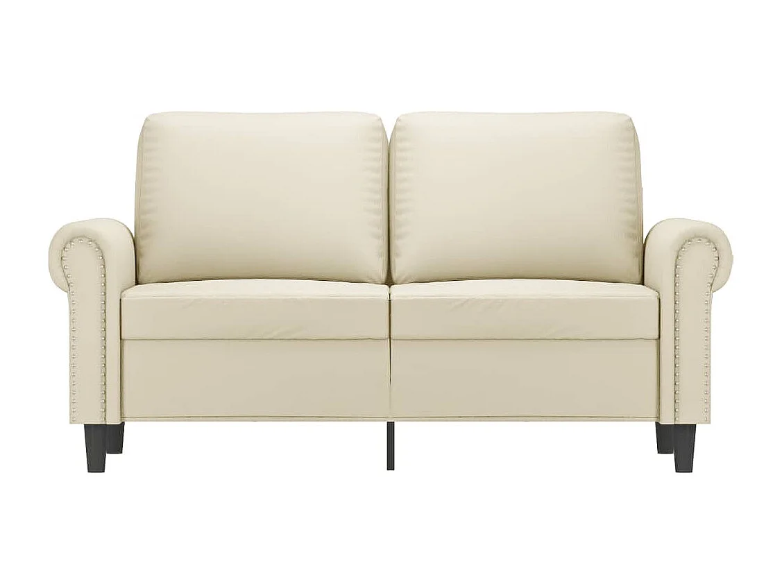 Tweezitsbank 120 cm kunstleer crèmekleurig