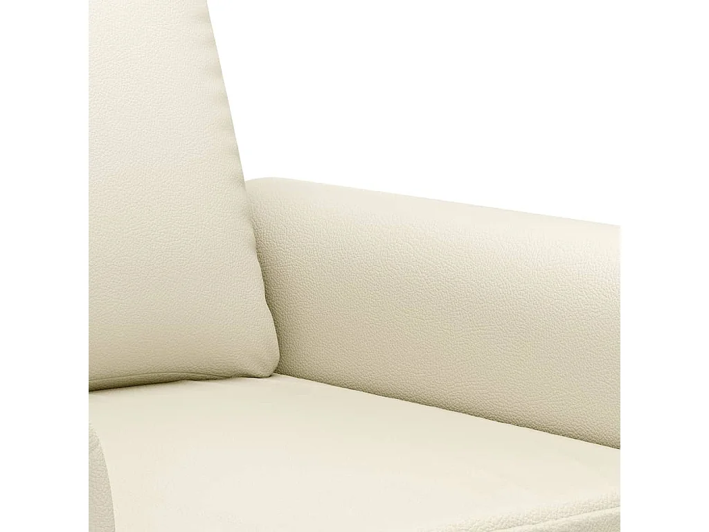 Tweezitsbank 120 cm kunstleer crèmekleurig