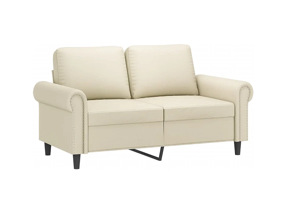 Canapé à 2 places Crème 120 cm Similicuir