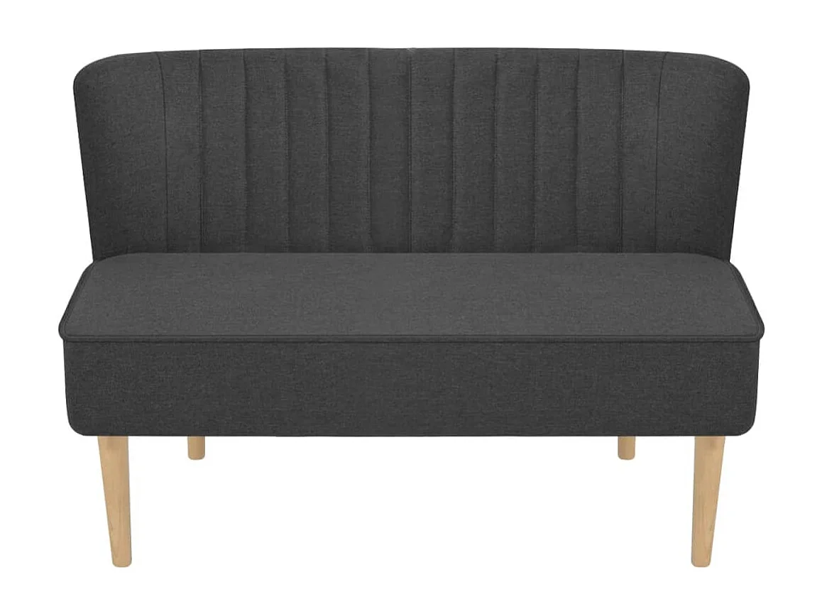 Canapé 117 x 55,5 x 77 cm Tissu Gris foncé