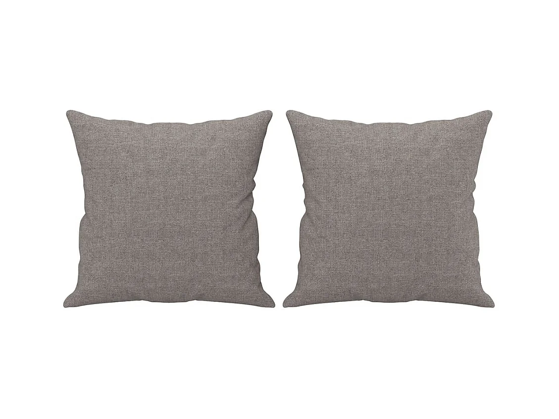 Canapé 3 places avec oreillers décoratifs taupe 180 cm tissu