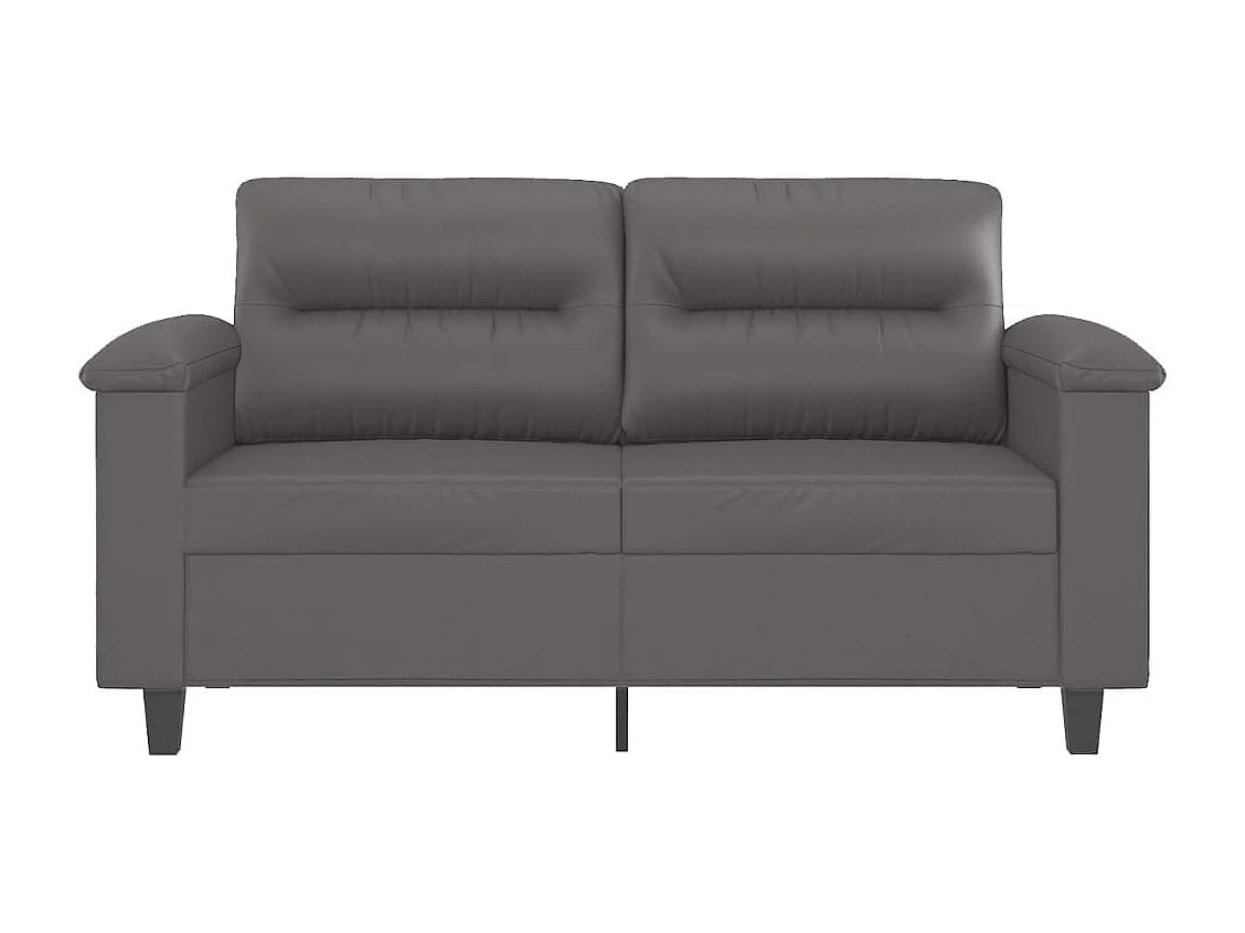 Canapé à 2 places Gris 120 cm Similicuir