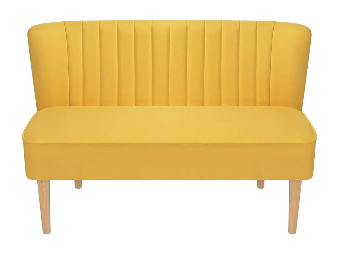 Canapé 117 x 55,5 x 77 cm Tissu Jaune