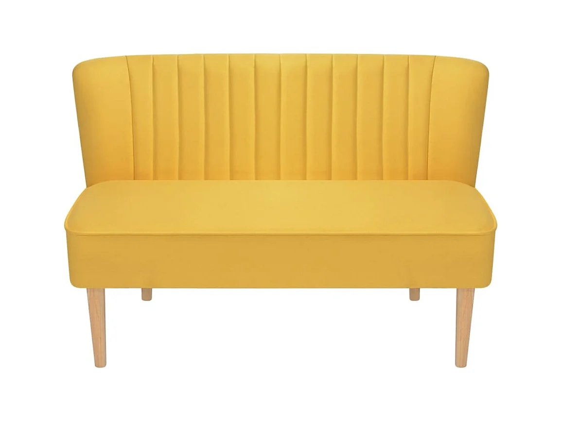 Canapé 117 x 55,5 x 77 cm Tissu Jaune
