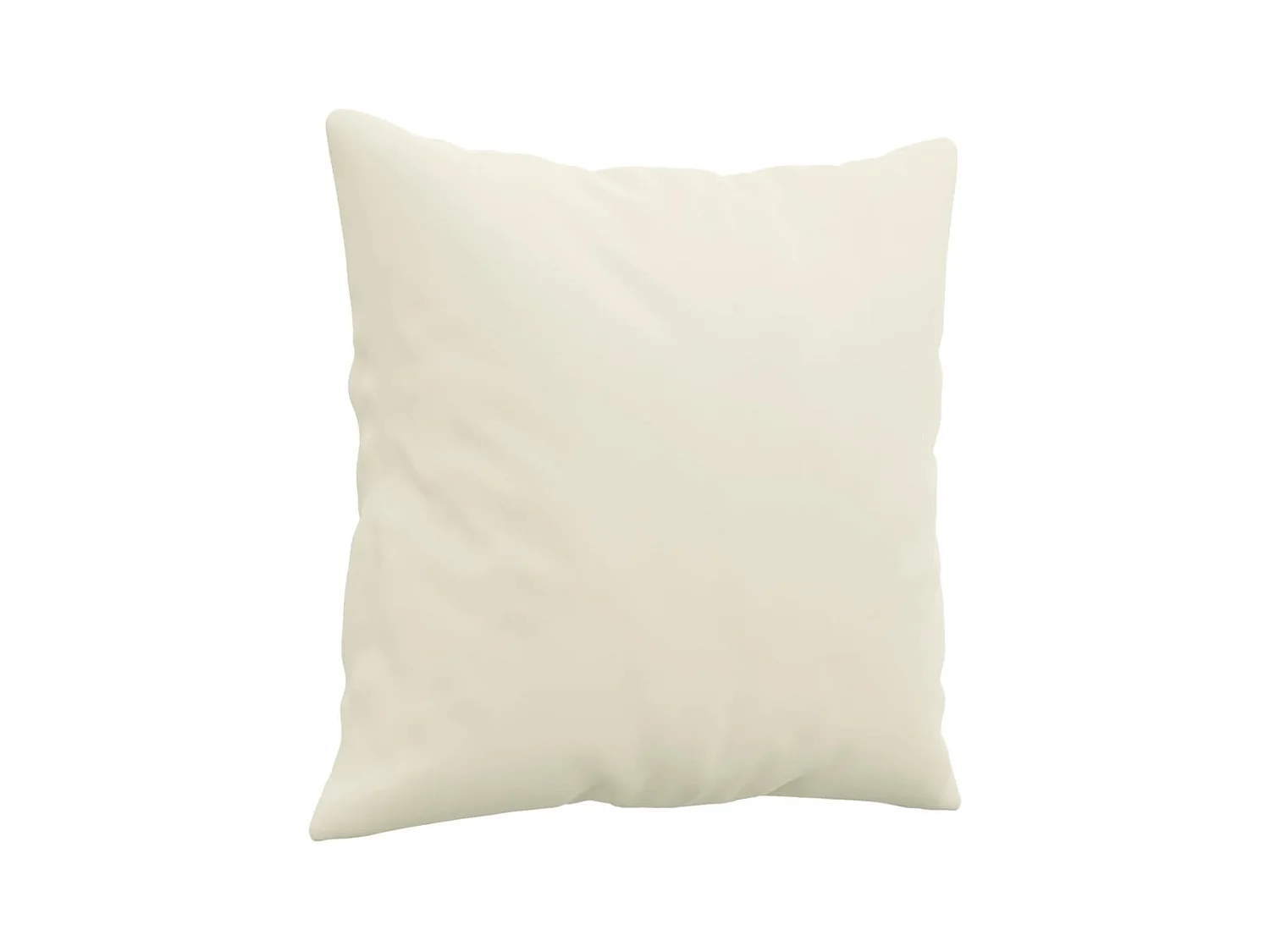 Canapé 3 places avec oreillers décoratifs crème 180 cm velours