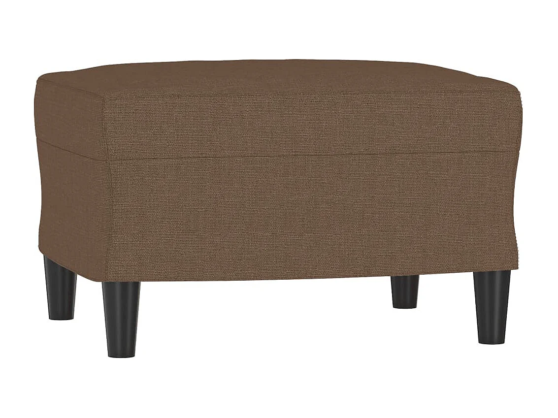 Canapé à 3 places avec repose-pieds Marron 180 cm Tissu