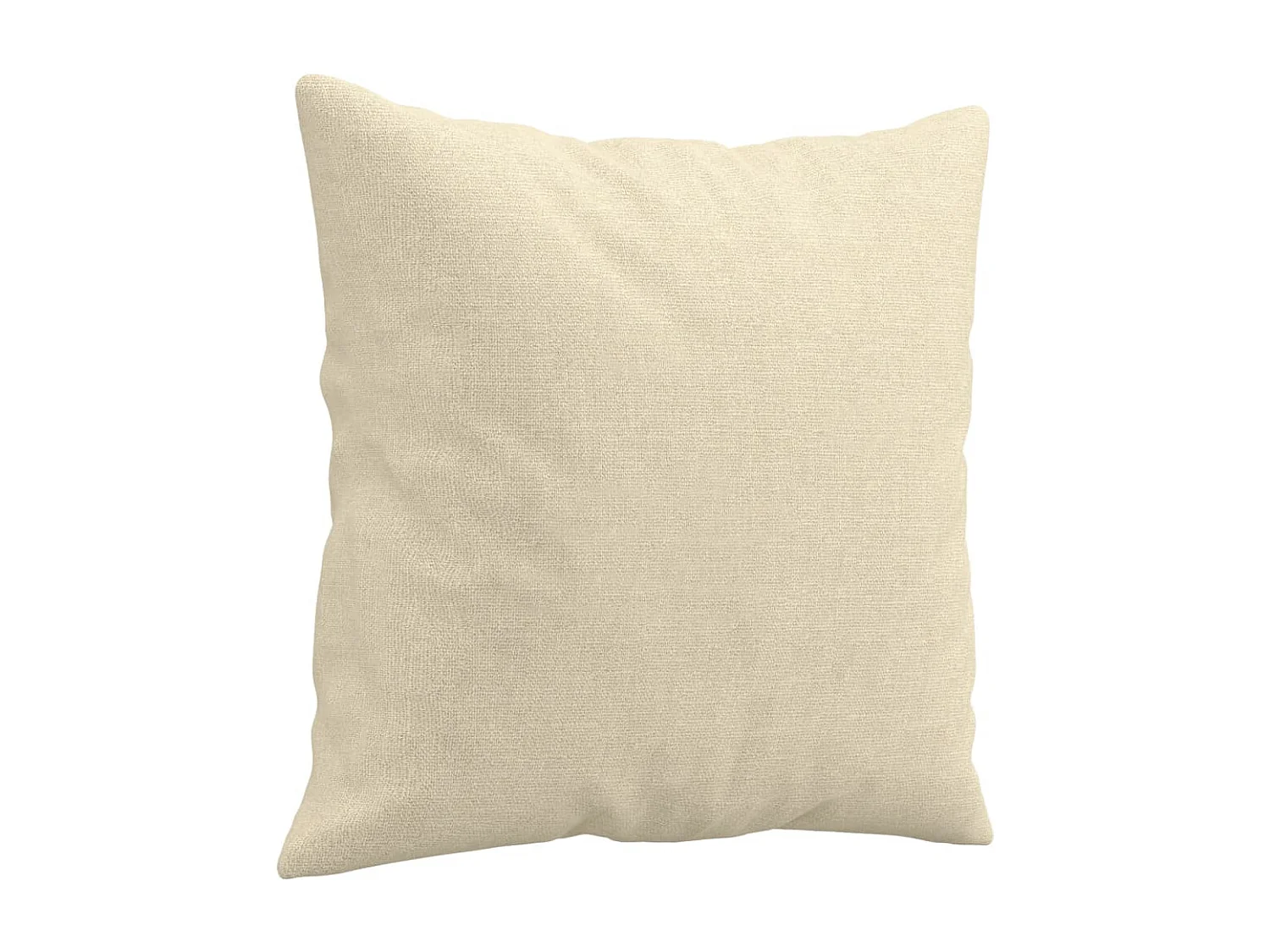 Canapé 3 places avec oreillers décoratifs crème 180 cm tissu