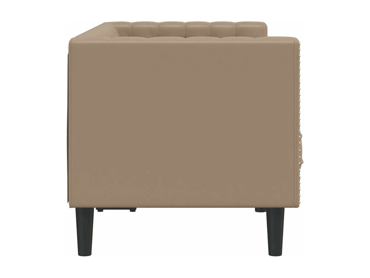 Tweezitsbank Chesterfield-stijl kunstleer cappuccinokleurig