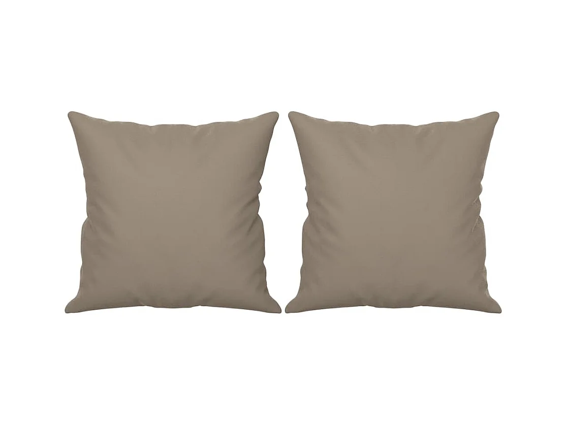 Sofá 3 lugares com almofadas 180 cm microfibra cinza-acastanhado