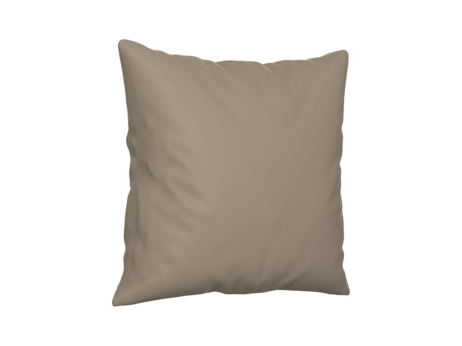 Sofá 3 lugares com almofadas 180 cm microfibra cinza-acastanhado