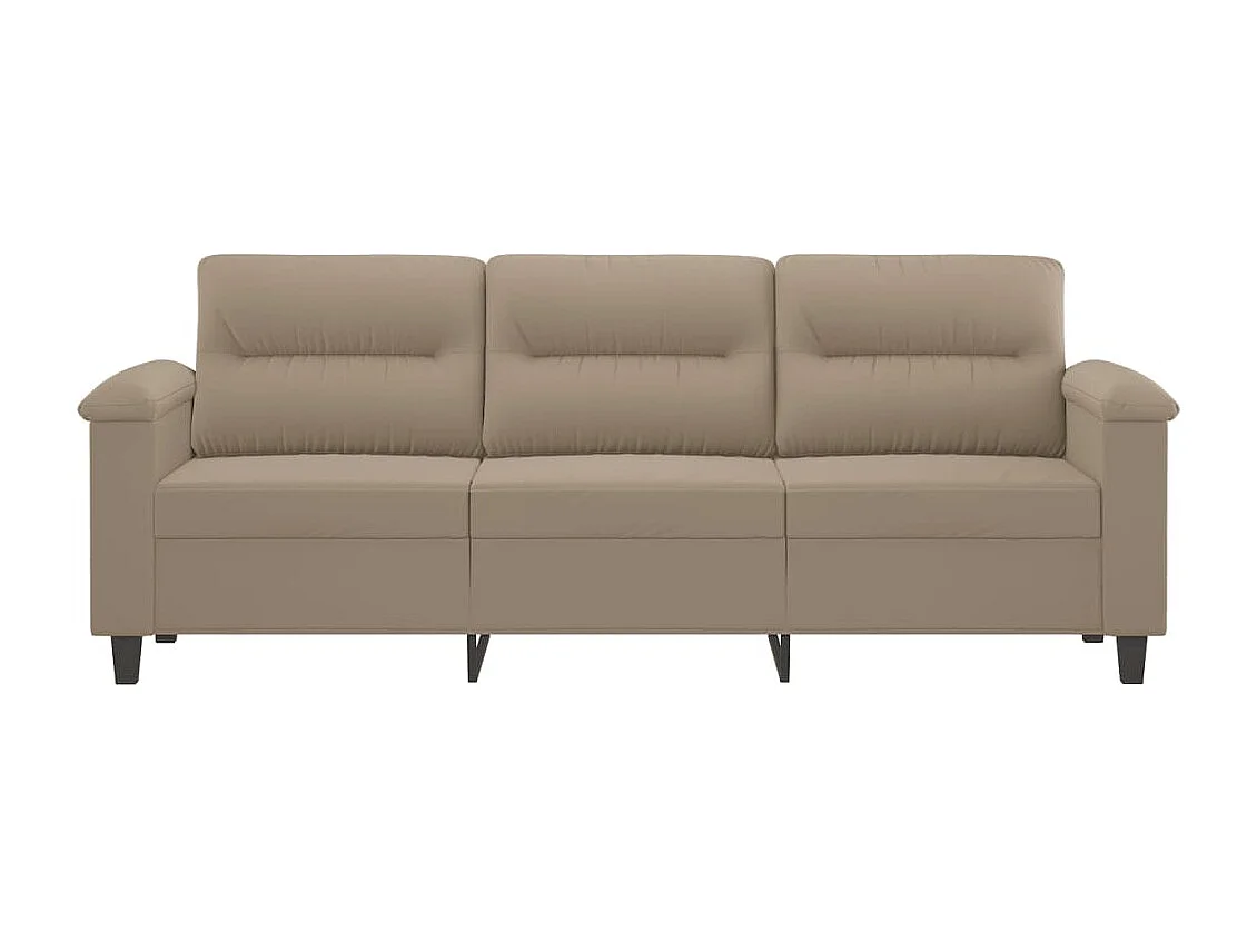 Canapé à 3 places Taupe 180 cm Tissu microfibre