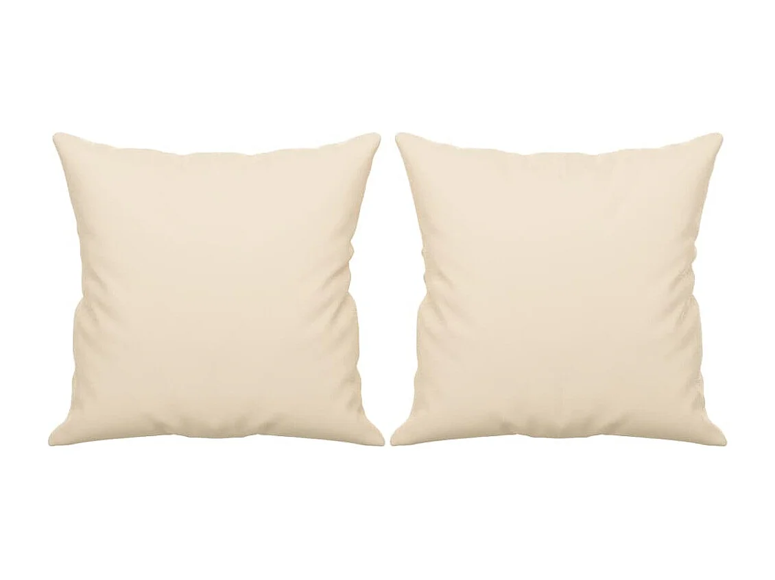 Canapé 2 places avec oreillers beige 140 cm tissu microfibre