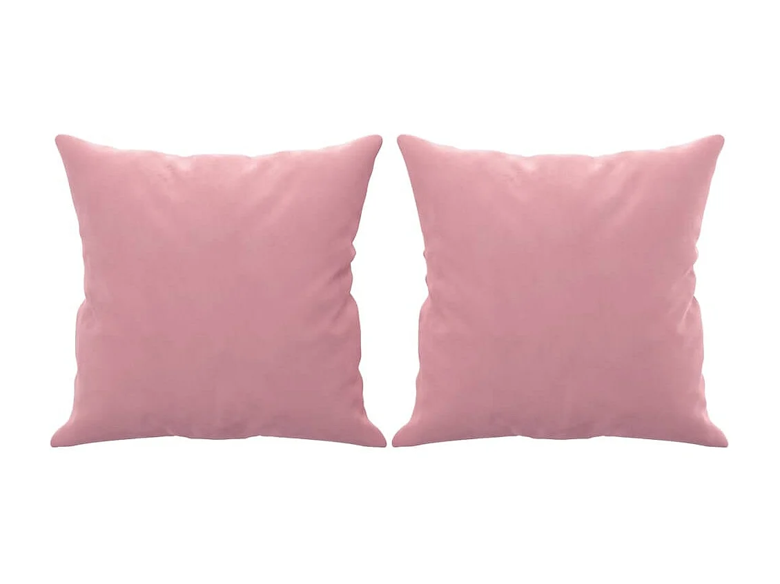 Driezitsbank met sierkussens 180 cm fluweel roze