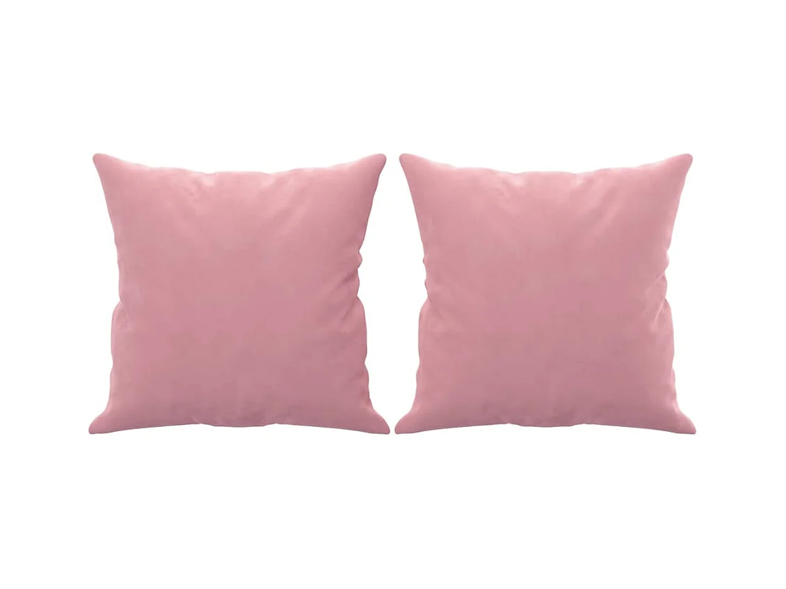 Sofá de 3 plazas con cojines terciopelo rosa 180 cm