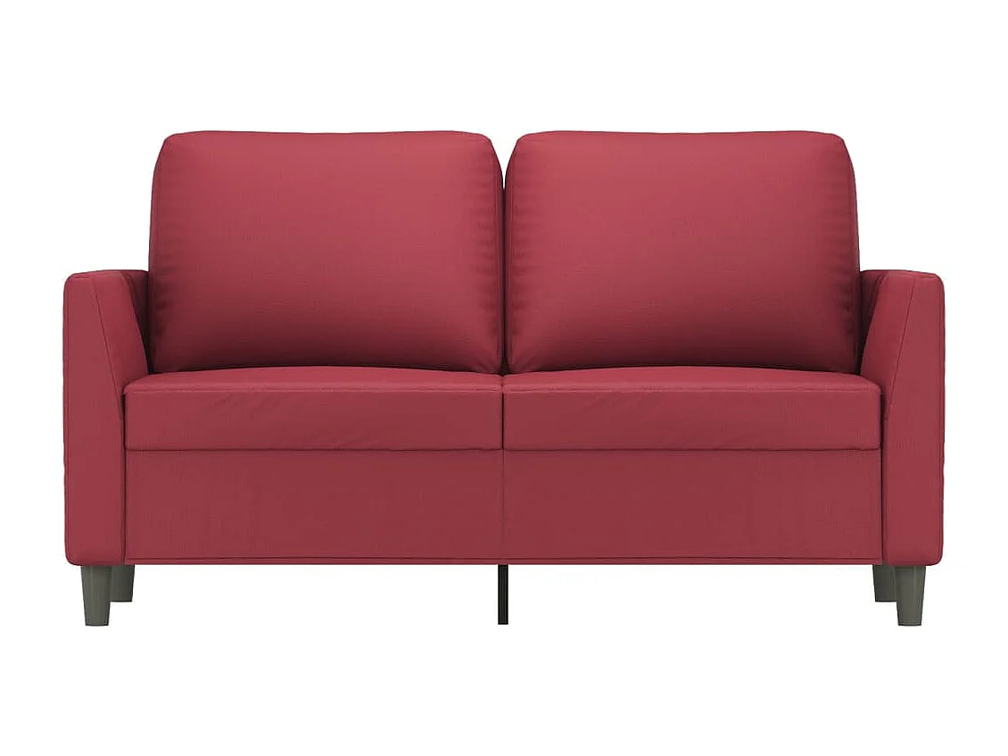 Canapé à 2 places Rouge bordeaux 120 cm Similicuir