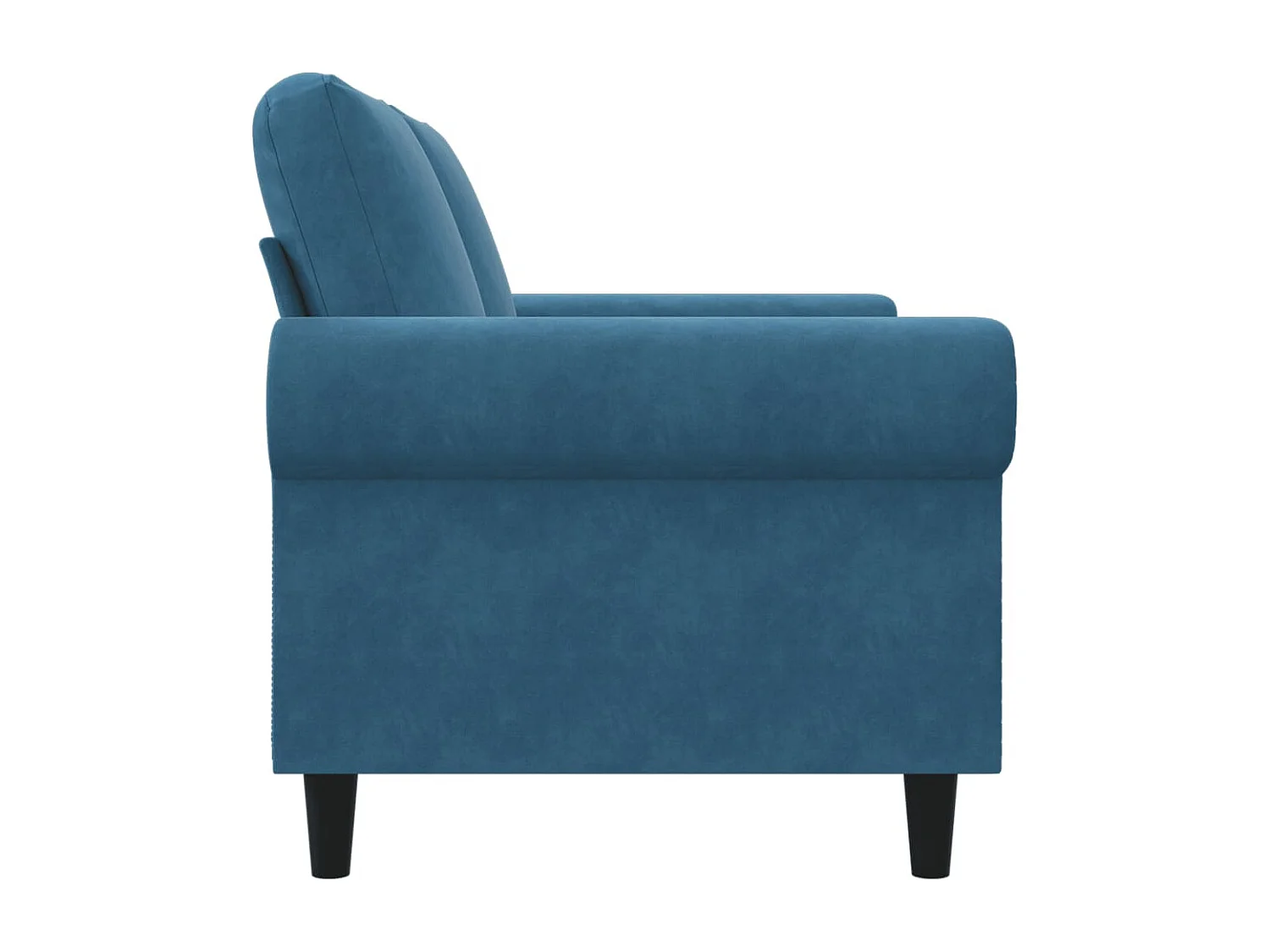 Canapé à 2 places Bleu 120 cm Velours