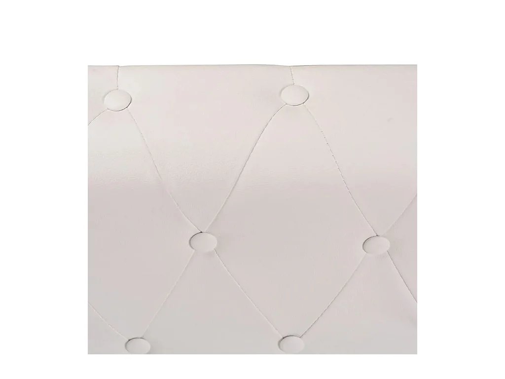 Canapé d'angle Chesterfield 5 plc Cuir artificiel Blanc