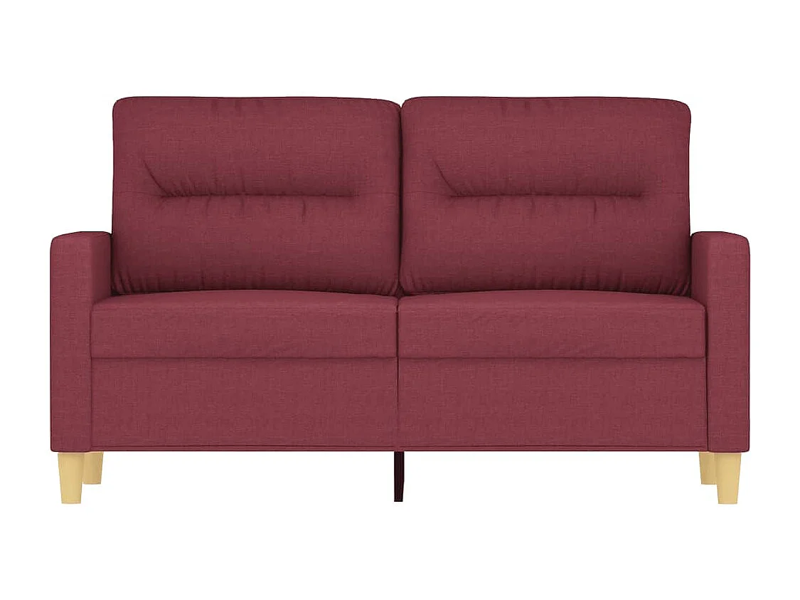 Canapé à 2 places Rouge bordeaux 120 cm Tissu