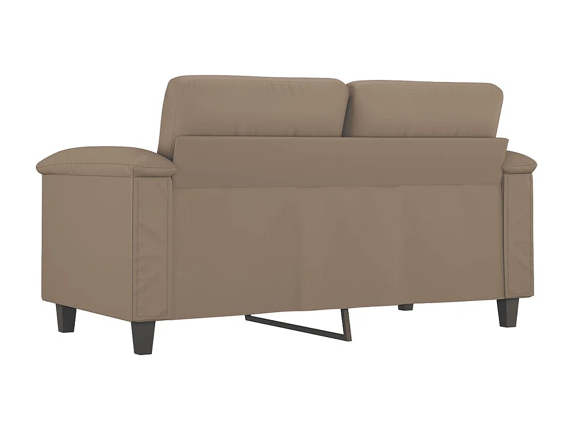 Tweezitsbank 120 cm kunstleer cappuccinokleurig