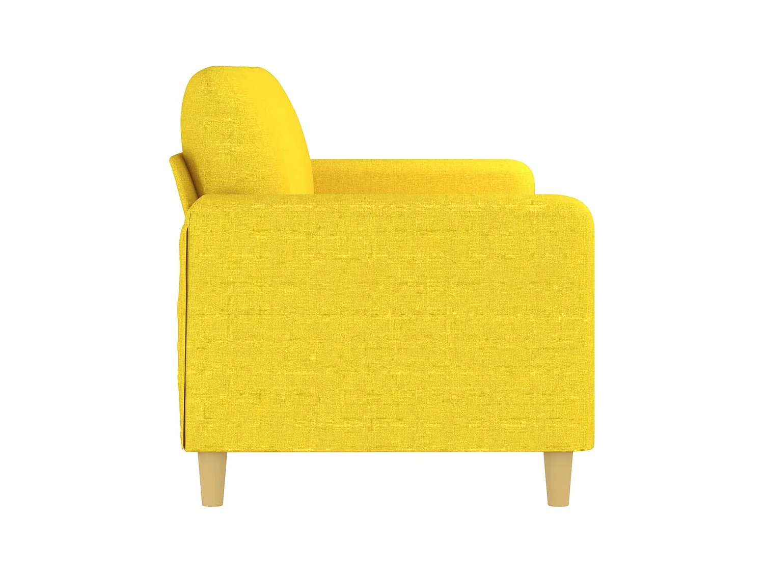 Driezitsbank 180 cm stof lichtgeel