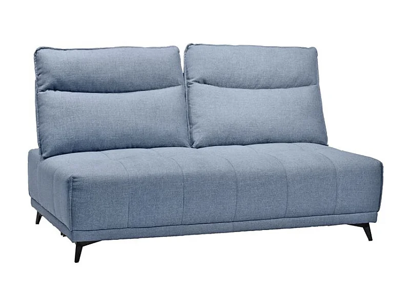 Chauffeuse double modulable tissu bleu clair dossier réglable - GINA