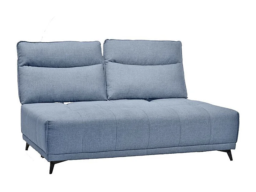 Chauffeuse double modulable tissu bleu clair dossier réglable - GINA