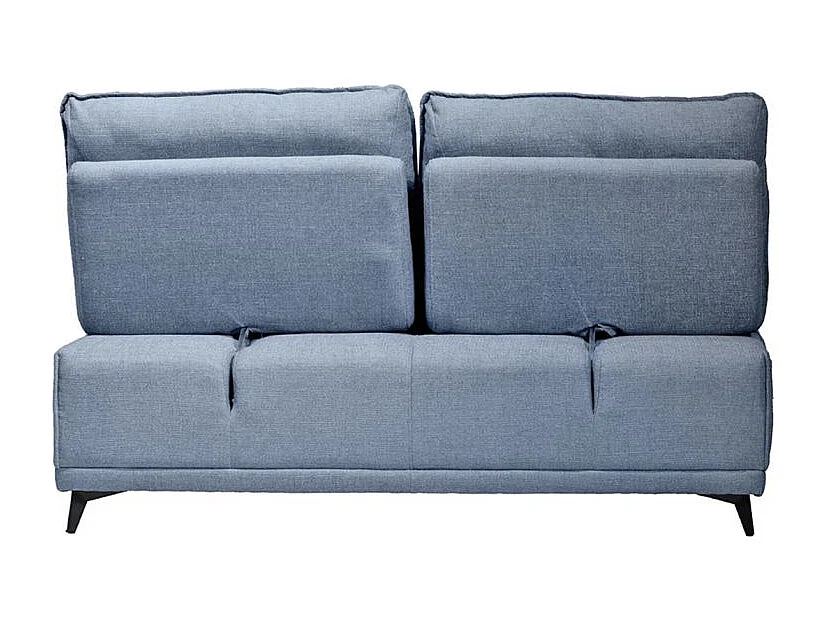 Chauffeuse double modulable tissu bleu clair dossier réglable - GINA