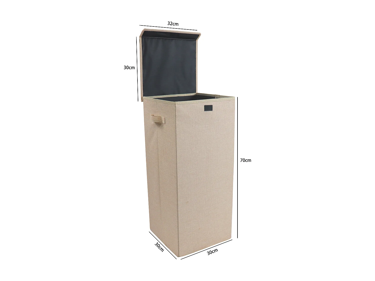 Wäschekorb Wäschebox Stoffbox mit Deckel Dreso L