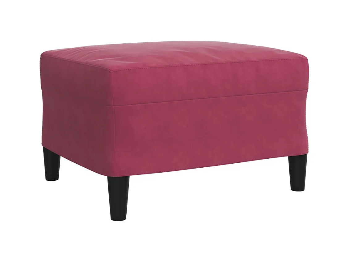 Ensemble de canapés 3 pièces avec coussins Rouge bordeaux Velours