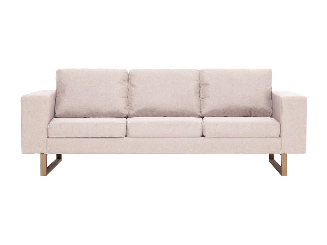 Ensemble de canapé 2 pièces Tissu Crème