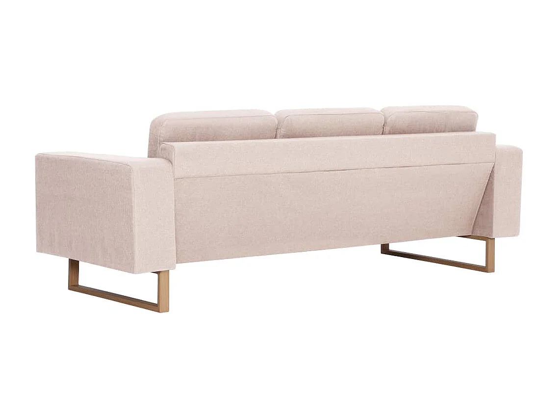 Ensemble de canapé 2 pièces Tissu Crème