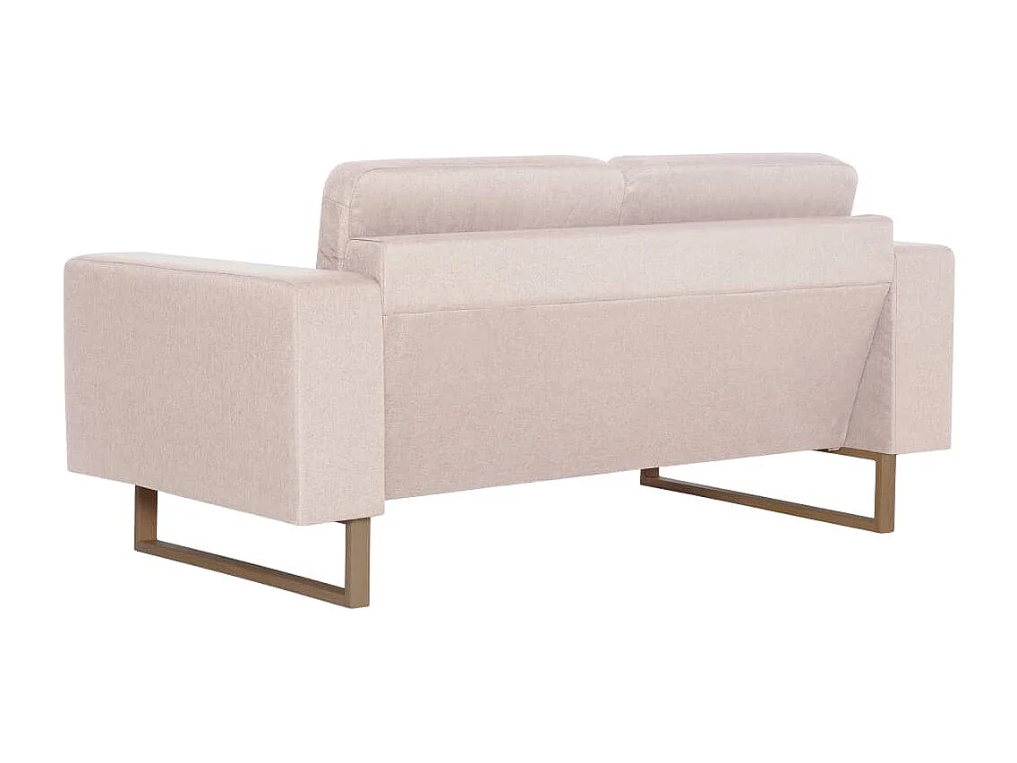 Ensemble de canapé 2 pièces Tissu Crème