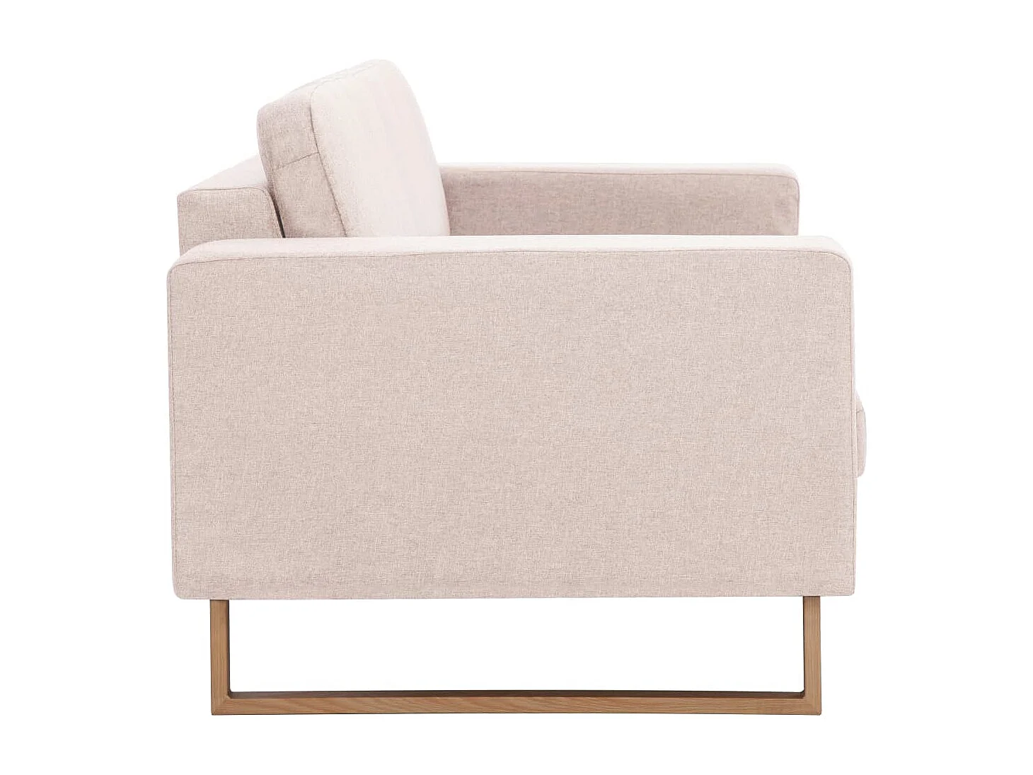 Ensemble de canapé 2 pièces Tissu Crème