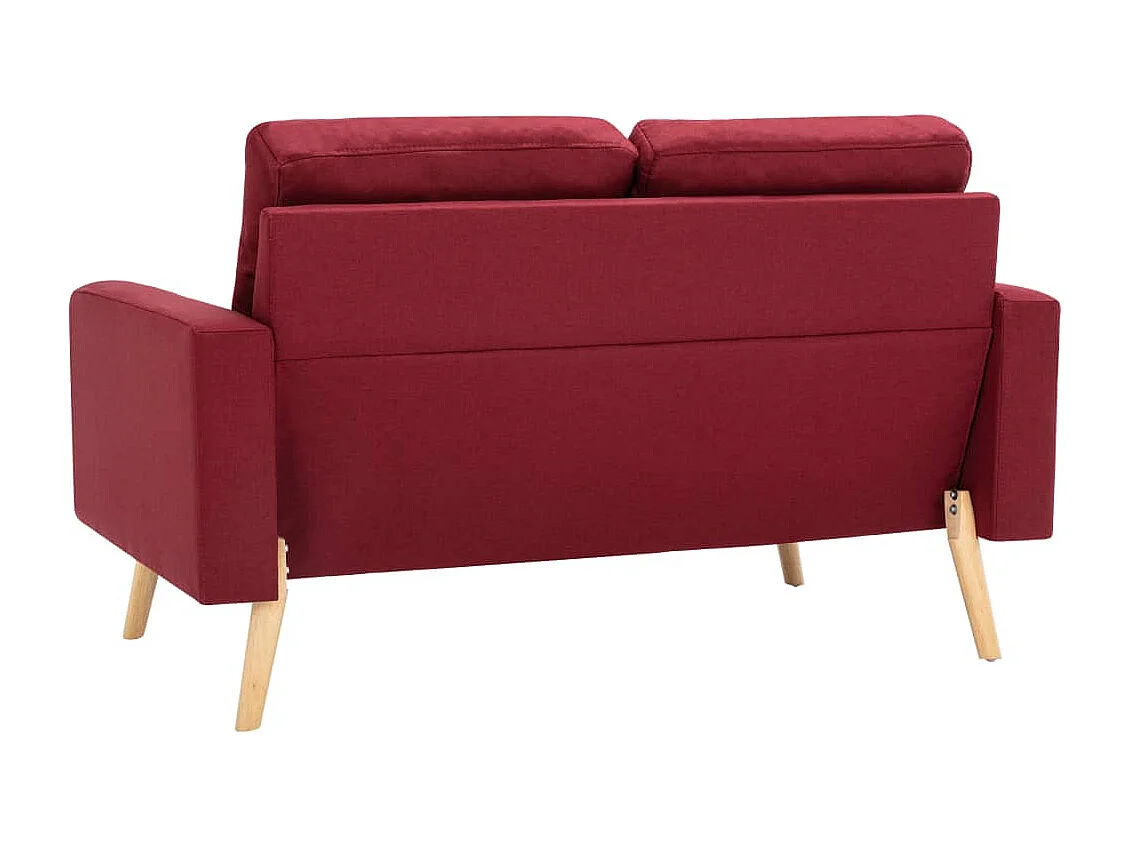 Ensemble de canapés 2 pièces Tissu Rouge bordeaux