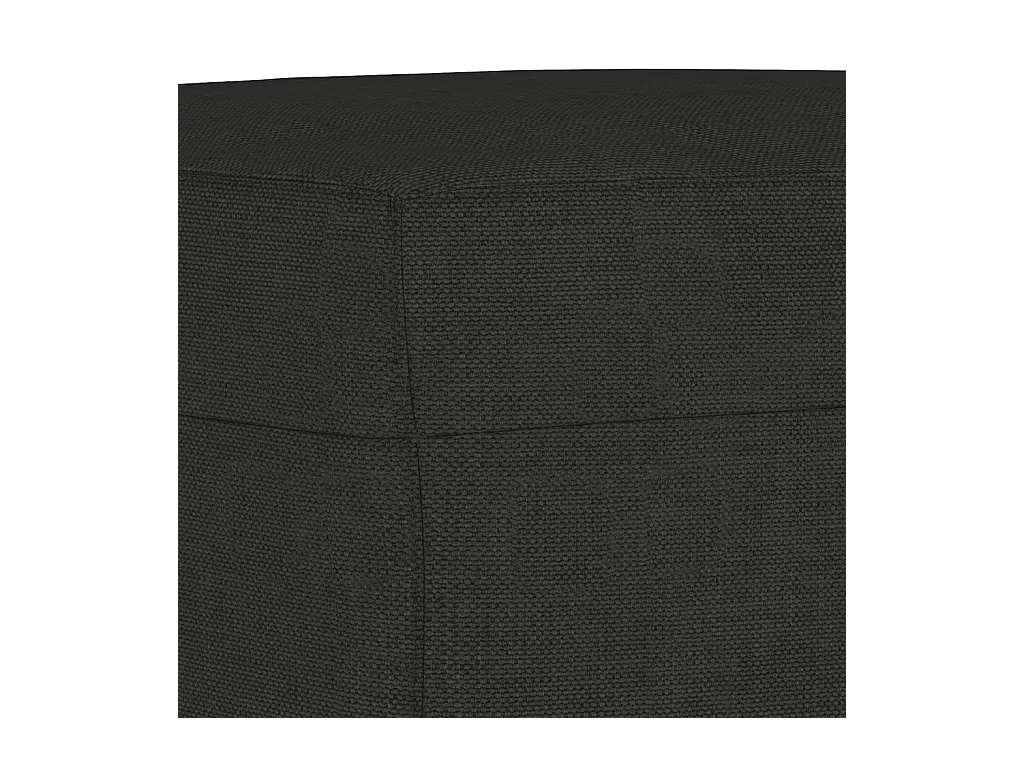 Ensemble de canapés 3 pièces avec coussins noir tissu