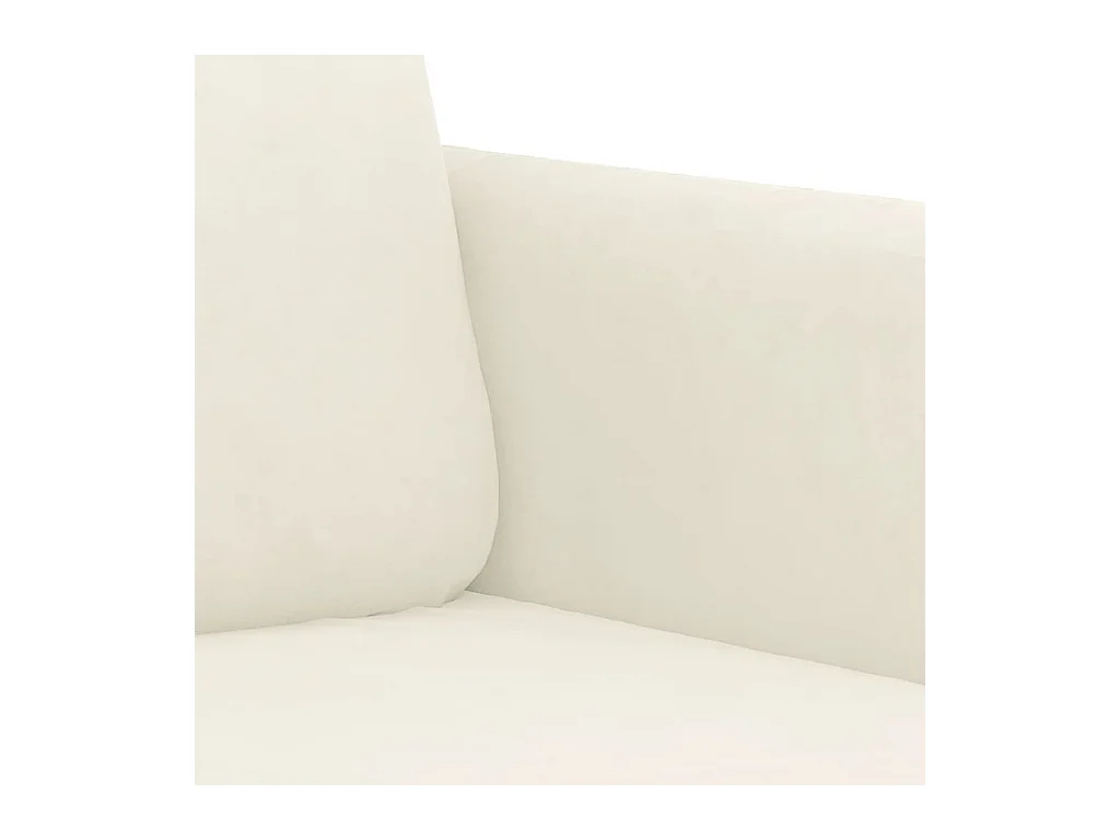 Juego de sofás con cojines 2 piezas terciopelo crema