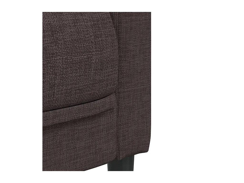 Ensemble de canapés 3 pièces marron foncé tissu