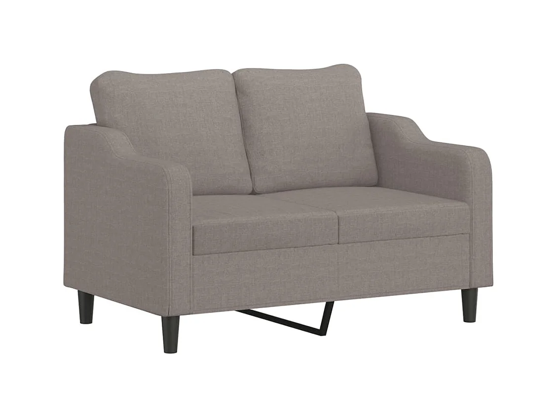 3-delige Loungeset met kussens stof taupe