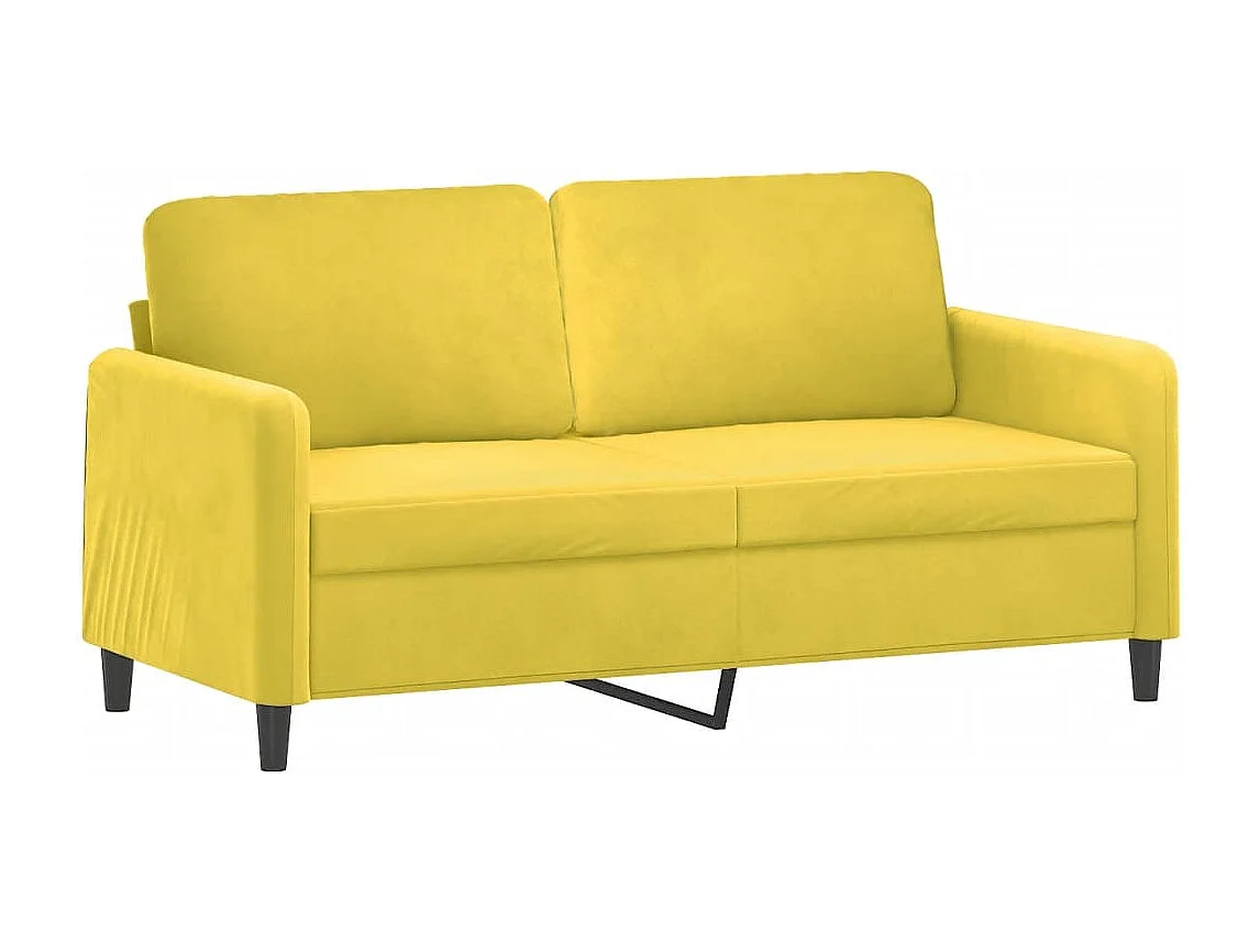 3-delige Loungeset fluweel geel