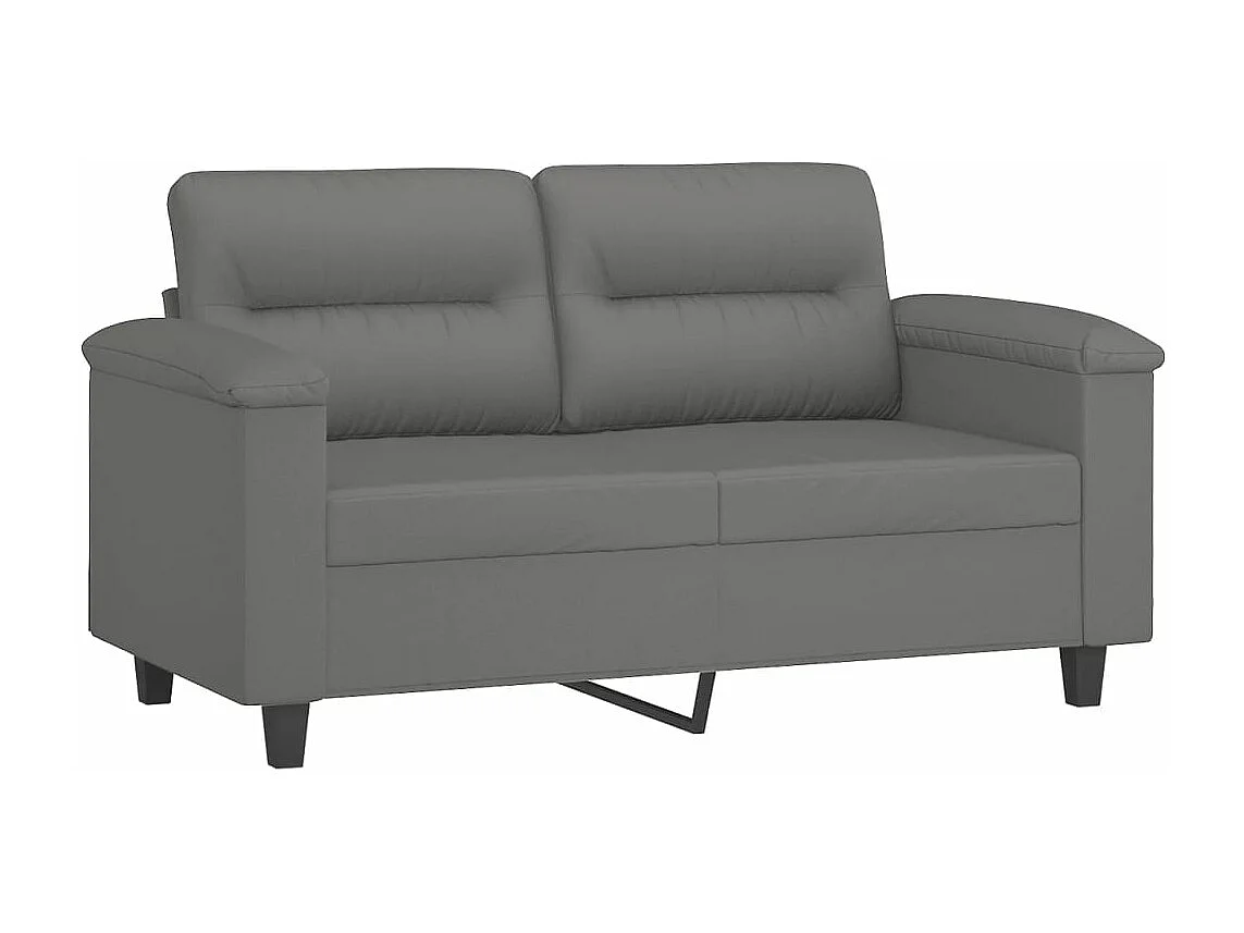 Ensemble de canapés 3 pièces coussins Gris foncé Tissu microfibre