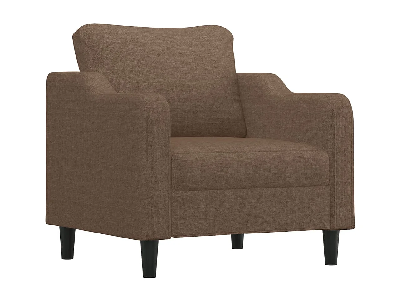 Ensemble de canapés 3 pièces avec coussins marron tissu