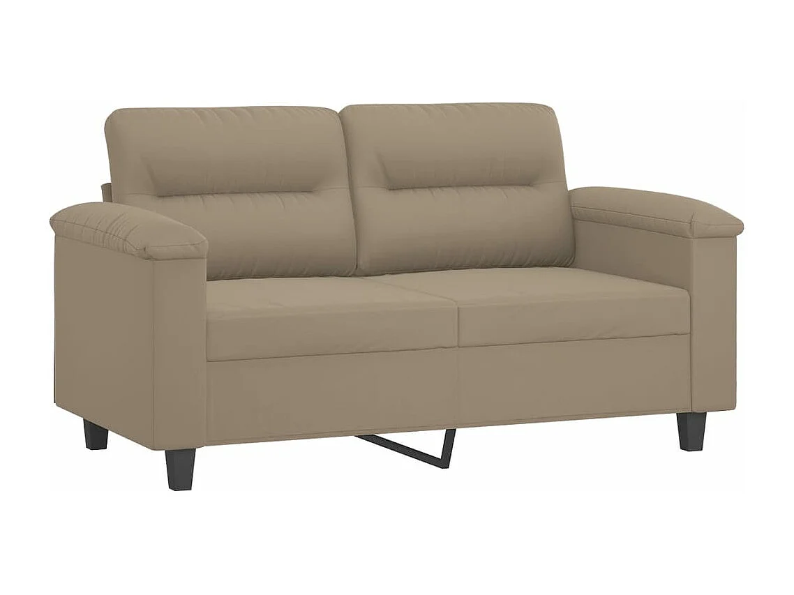 3-delige Loungeset met kussens microvezelstof taupe