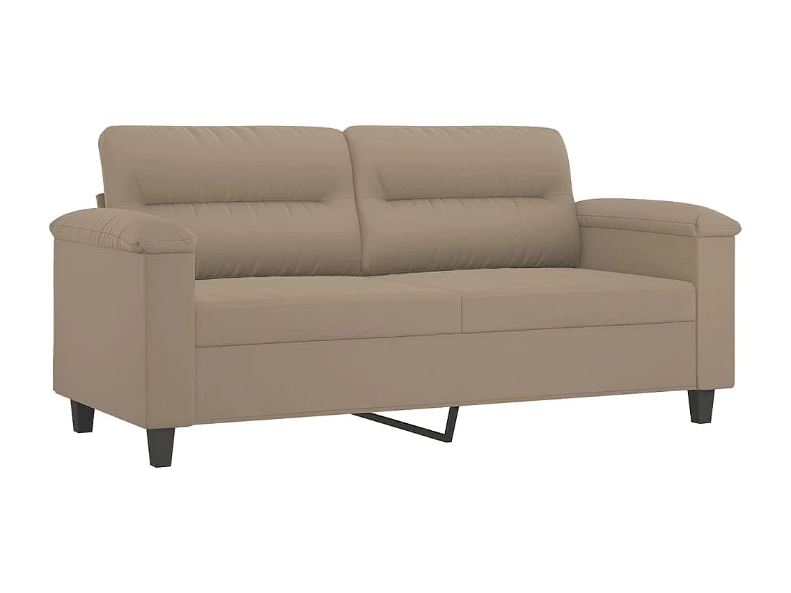 3-delige Loungeset met kussens microvezelstof taupe