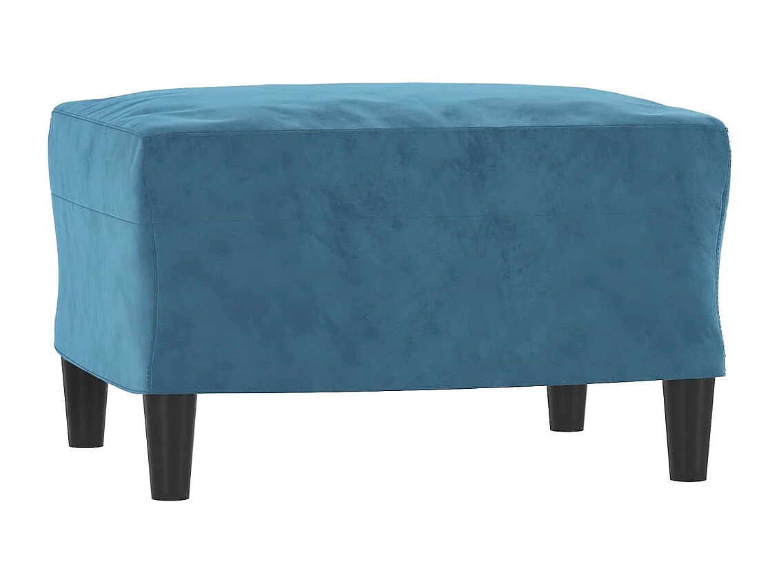 3 peças conjunto de sofás com almofadas veludo azul