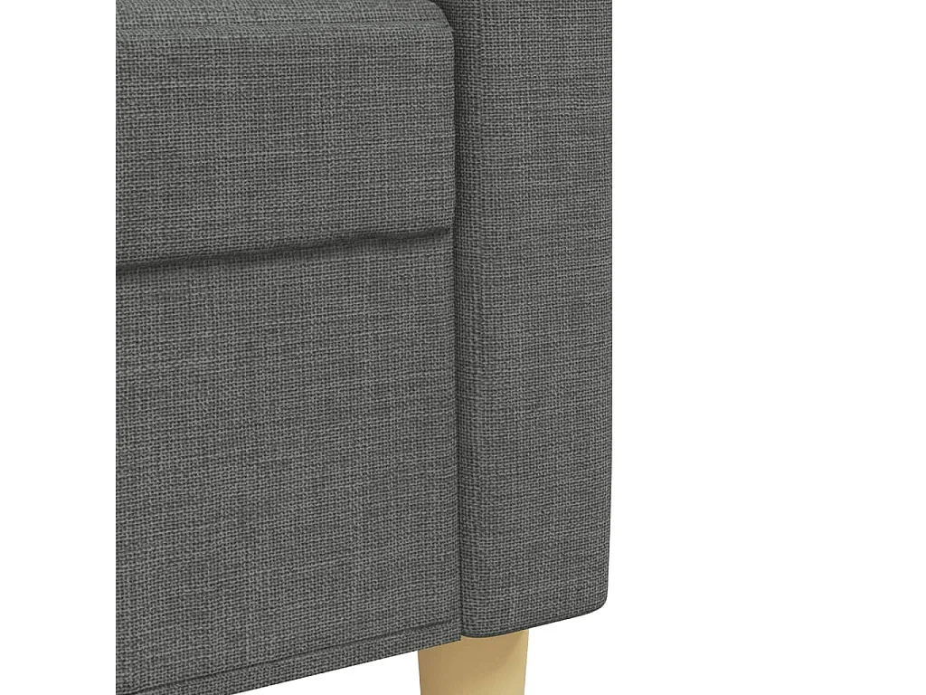 Ensemble de canapés 2 pièces coussins décoratifs gris foncé tissu