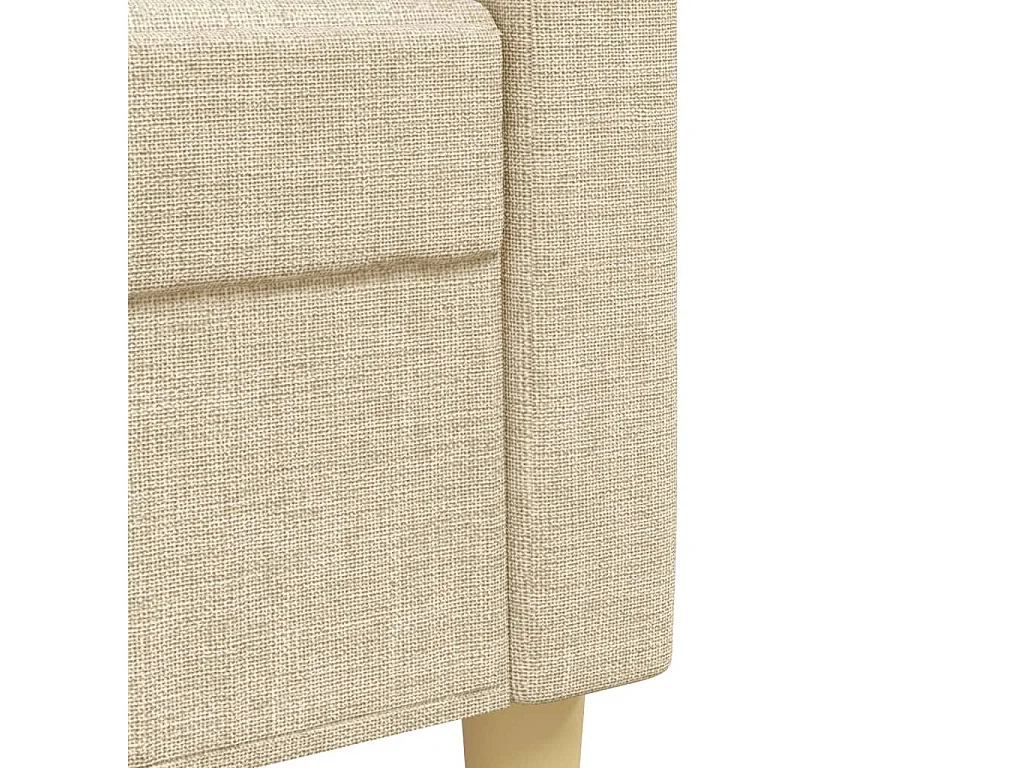 Ensemble de canapés 3 pièces avec coussins décoratifs crème tissu