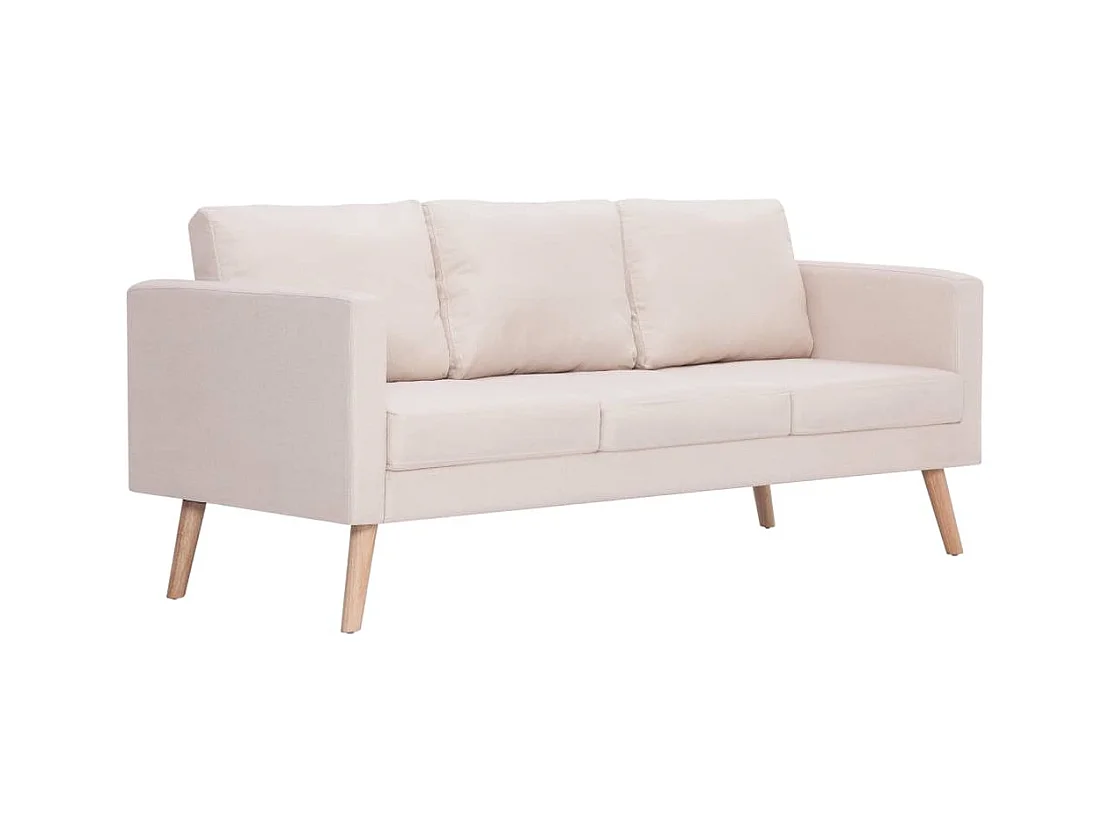 Conjunto de sofás 2 piezas tela color crema